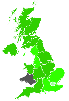Click on a region for air pollution levels for 10/12/1988