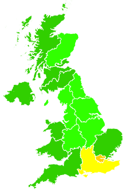 Click on a region for air pollution levels for 10/12/2013