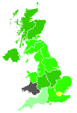 Click on a region for air pollution levels for 11/01/1992