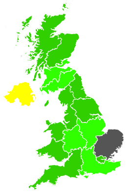Click on a region for air pollution levels for 11/01/1996