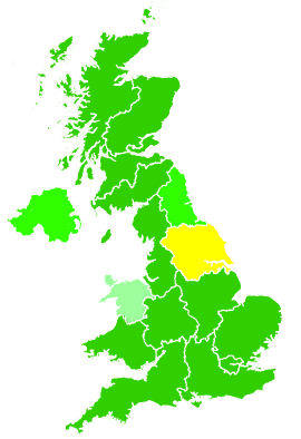 Click on a region for air pollution levels for 11/01/2008