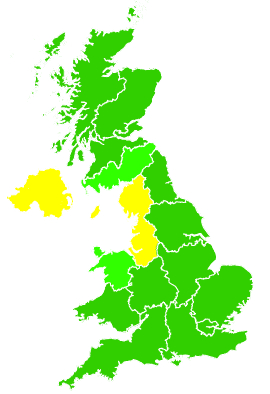 Click on a region for air pollution levels for 11/01/2013