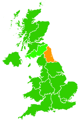 Click on a region for air pollution levels for 11/02/2005