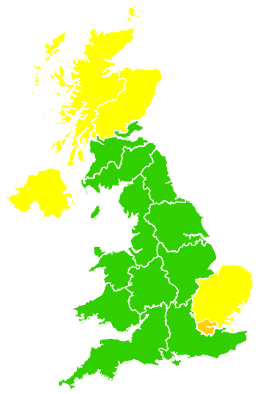 Click on a region for air pollution levels for 11/03/2005