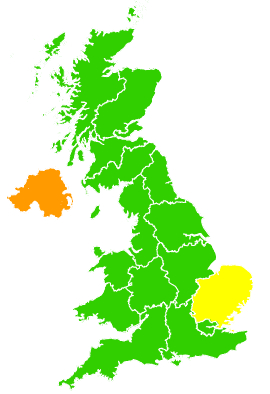 Click on a region for air pollution levels for 11/03/2010