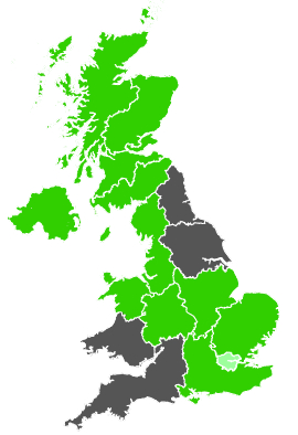 Click on a region for air pollution levels for 11/04/1987
