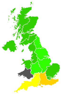 Click on a region for air pollution levels for 11/04/1988