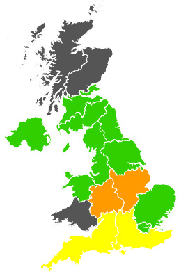 Click on a region for air pollution levels for 11/04/1989
