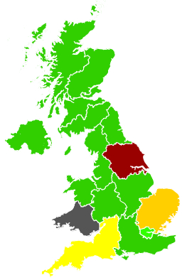 Click on a region for air pollution levels for 11/04/1991