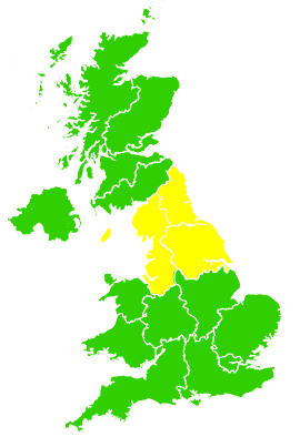 Click on a region for air pollution levels for 11/04/1993
