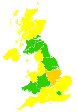 Click on a region for air pollution levels for 11/04/1994