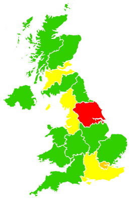 Click on a region for air pollution levels for 11/04/1997