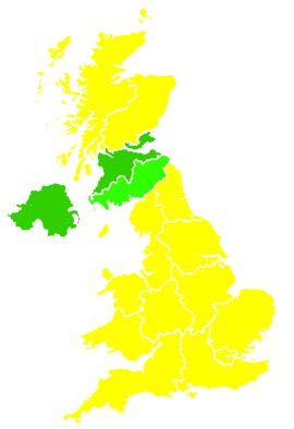Click on a region for air pollution levels for 11/04/2008