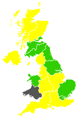Click on a region for air pollution levels for 11/05/1989