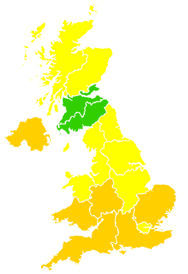 Click on a region for air pollution levels for 11/05/1993