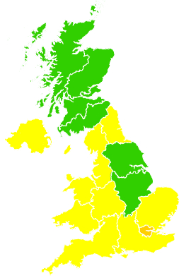Click on a region for air pollution levels for 11/05/2002