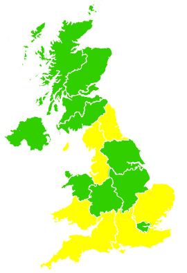 Click on a region for air pollution levels for 11/05/2003