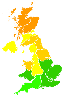 Click on a region for air pollution levels for 11/05/2016