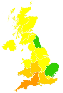 Click on a region for air pollution levels for 11/05/2024