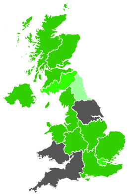 Click on a region for air pollution levels for 11/06/1987