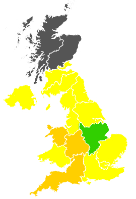 Click on a region for air pollution levels for 11/06/1992