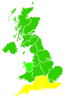 Click on a region for air pollution levels for 11/06/2010