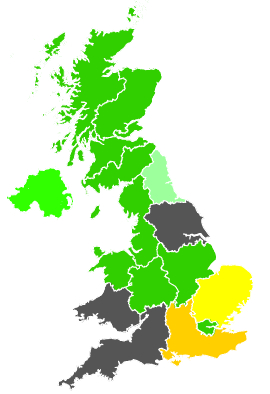 Click on a region for air pollution levels for 11/07/1987