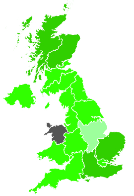 Click on a region for air pollution levels for 11/07/1993