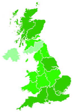 Click on a region for air pollution levels for 11/07/1996