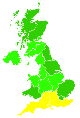 Click on a region for air pollution levels for 11/07/2019