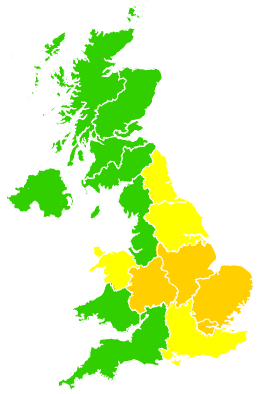 Click on a region for air pollution levels for 11/07/2022