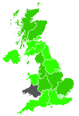 Click on a region for air pollution levels for 11/09/1987