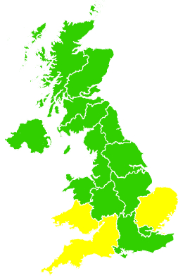 Click on a region for air pollution levels for 11/09/2002