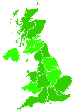Click on a region for air pollution levels for 11/09/2007
