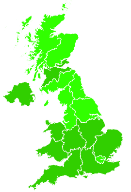 Click on a region for air pollution levels for 11/09/2009