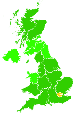 Click on a region for air pollution levels for 11/10/2007