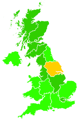 Click on a region for air pollution levels for 11/10/2012