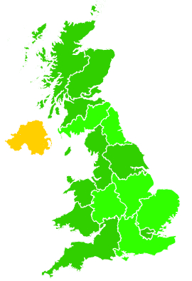 Click on a region for air pollution levels for 11/11/1993