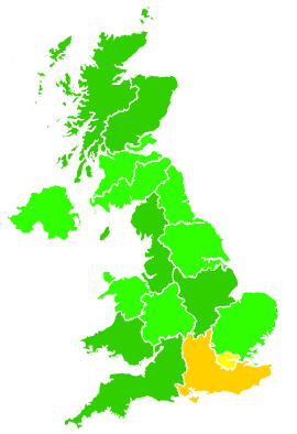 Click on a region for air pollution levels for 11/11/1997