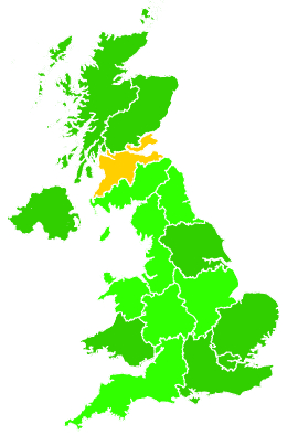 Click on a region for air pollution levels for 11/11/2009