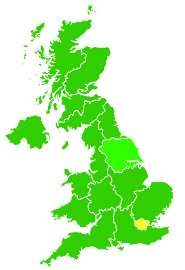 Click on a region for air pollution levels for 11/11/2015