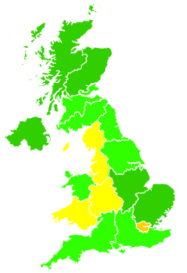 Click on a region for air pollution levels for 11/11/2016