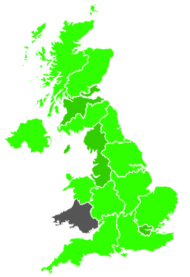 Click on a region for air pollution levels for 11/12/1989