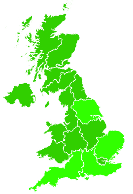 Click on a region for air pollution levels for 11/12/1992