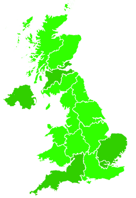 Click on a region for air pollution levels for 11/12/2008