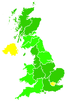 Click on a region for air pollution levels for 11/12/2022