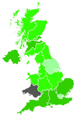 Click on a region for air pollution levels for 12/01/1988