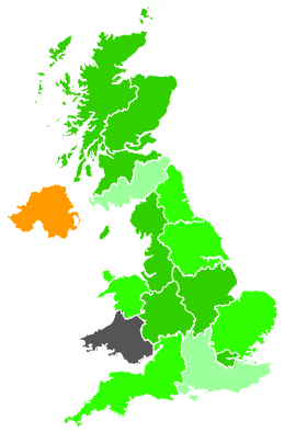Click on a region for air pollution levels for 12/01/1992