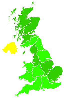 Click on a region for air pollution levels for 12/01/1995