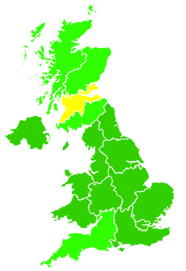 Click on a region for air pollution levels for 12/01/2001